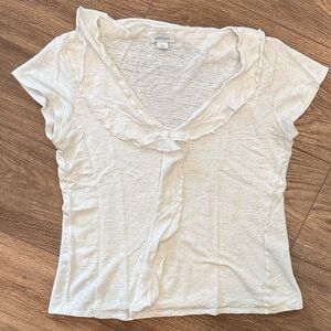 Sundance Ruffled Linen Tee